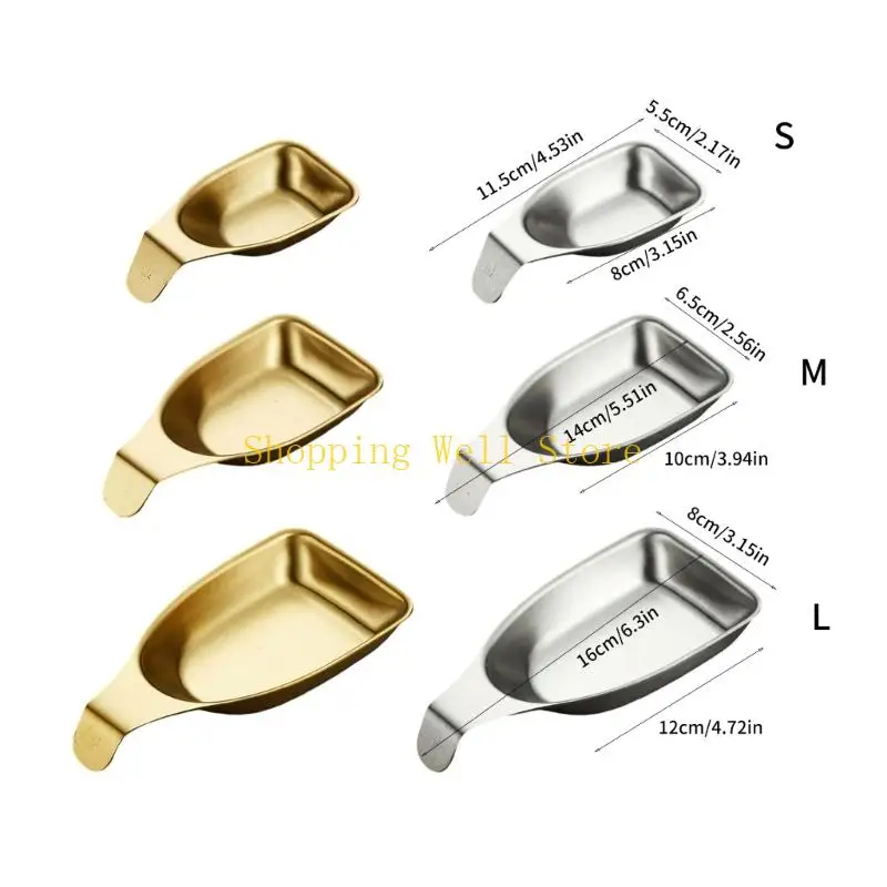 KX4B 2PC Mini Cop Condimento à prova ferrugem Pratos molho aço inoxidável para buffets que servem cozinheiros