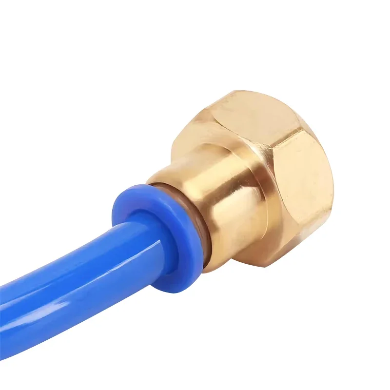 PCF Pneumatic Connector 4/6/8/10/12mm Hose Tube -1/8 3/8 1/2 1/4 BSP Female Thread Brass Quick Joint Fitting Air Pipe Fitting image 4