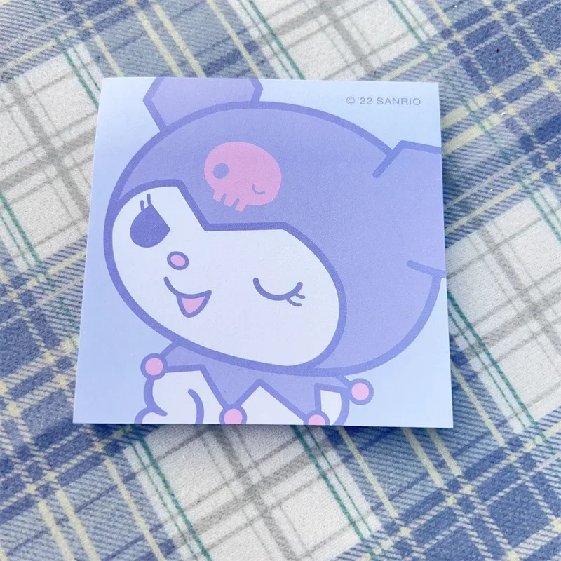 50Pcs Kawaii Anime Hello Kitty Sanrio Sticky Notes Cartoon Kuromi Cinnamoroll Sticky Notes Thickened Student Message Stickers