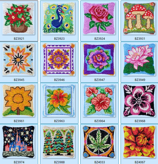 

Latch hook rug kits with Pre-Printed Pattern Cross stitch embroidery kit Carpet with your needlework 43-43 Flowers 2026