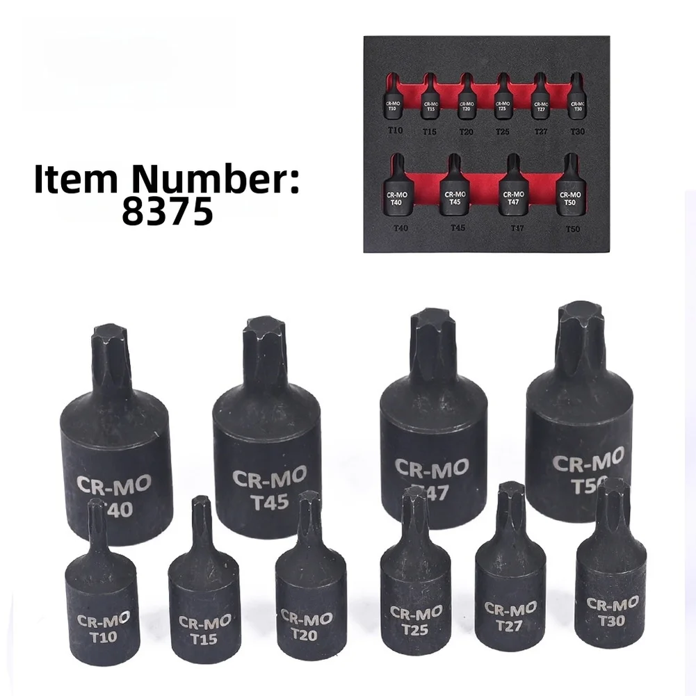 Auto Repair Tools Black Pneumatic Socket Set Easy Handling Wear Resistant Finish Industrial-grade Construction