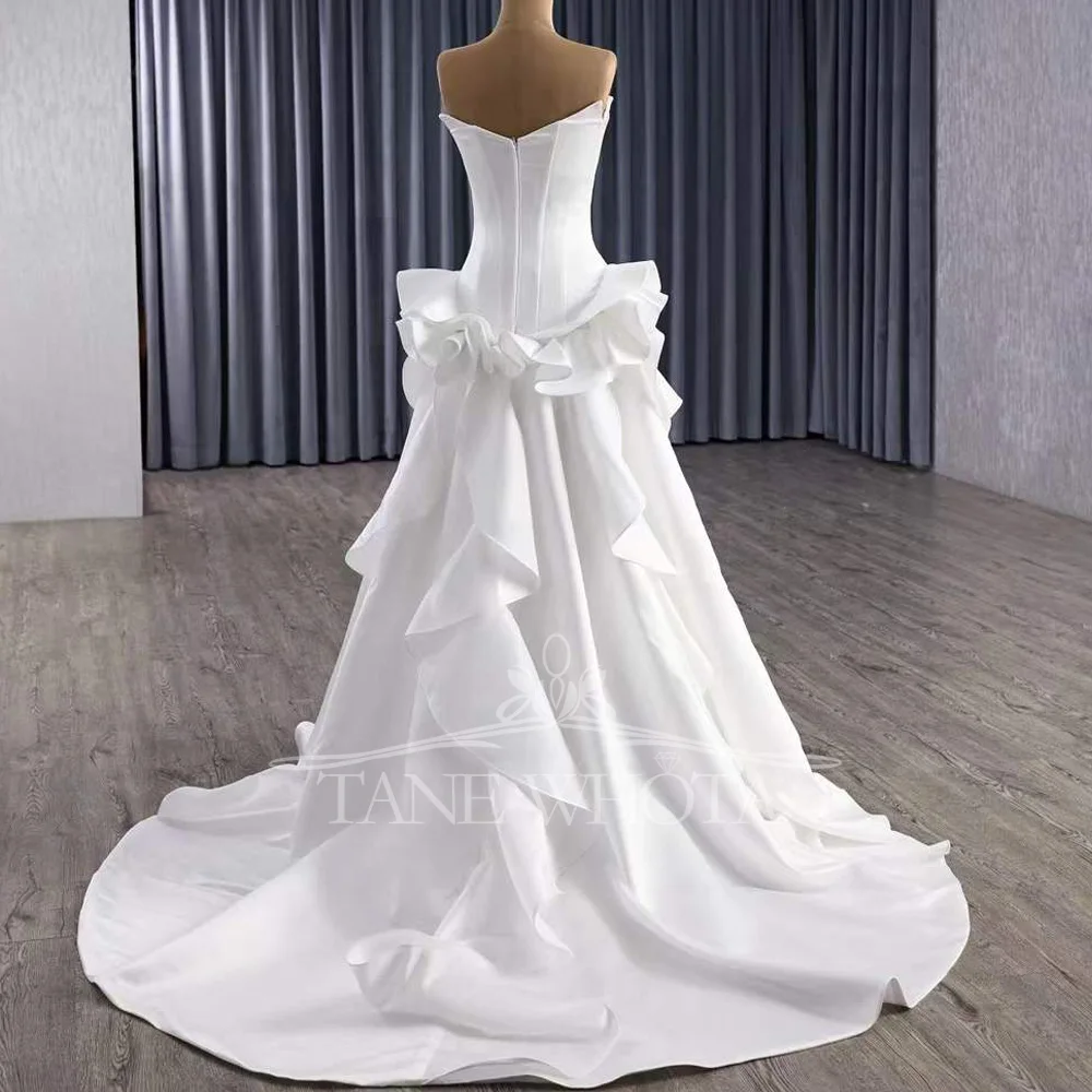 スイートハートノースリーブジッパーフリルセクシーブライダルドレス2025ウェディングドレスマーメイドスタイル女性向けカスタマイズ