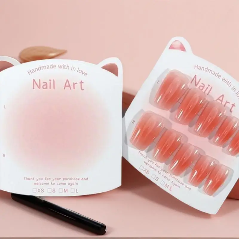 Cartes en carton à pression sur le fond des ongles, sac d'emballage carré pour affichage de Nail Art, accessoires Photo, carte de faux ongles, outils de manucure