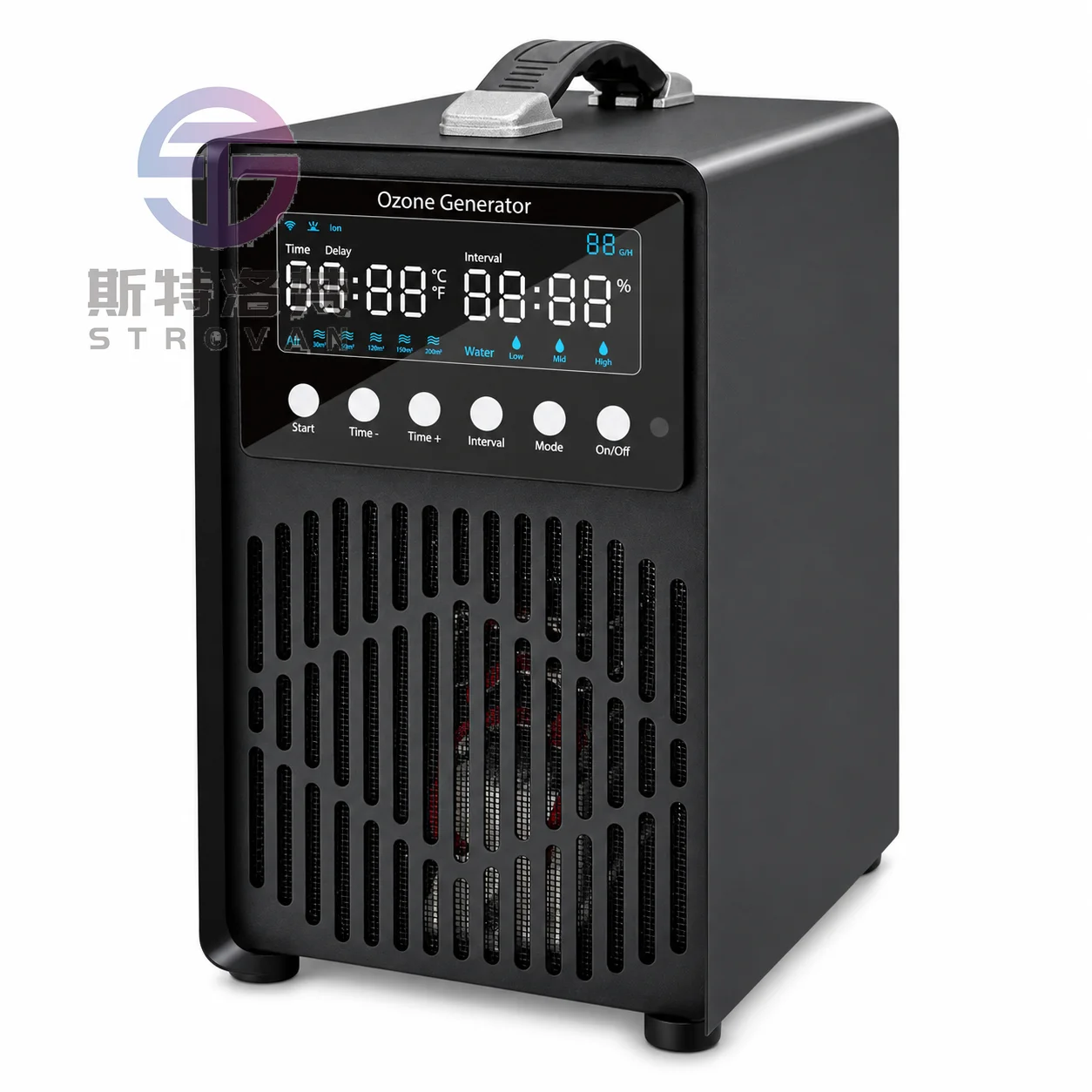 Electric Ozone Generator with 5 Air & 3 Water Modes Portable App-Controlled for  Garage Car & Hotel Use