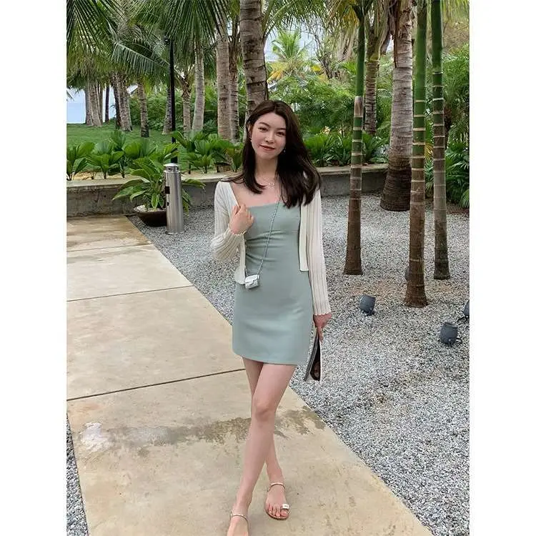 

Юбка миди Chiang Haiyu Love Strap Commuter Color Highend Slim Ele Dr из 100% льна для женщин среднего возраста