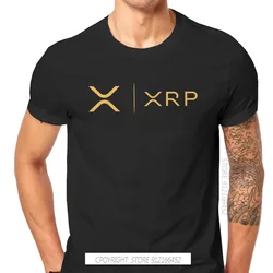 Camiseta de Cryptocurrency Crypto Miner XRP RIPPLE para hombre, camisa dorada de lado a lado, camisetas Punk Harajuku, camisetas de algodón puro con cuello redondo