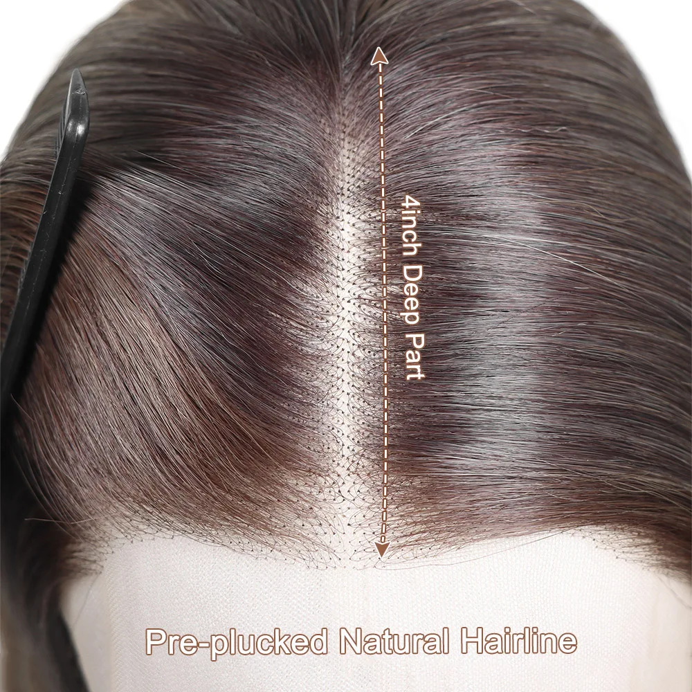 30 بوصة تسليط الضوء على شقراء الاصطناعية الدانتيل الجبهة الباروكات الجذور الداكنة مستقيم طويل أومبير الرماد شقراء قبل قطعها الباروكات الملونة للنساء