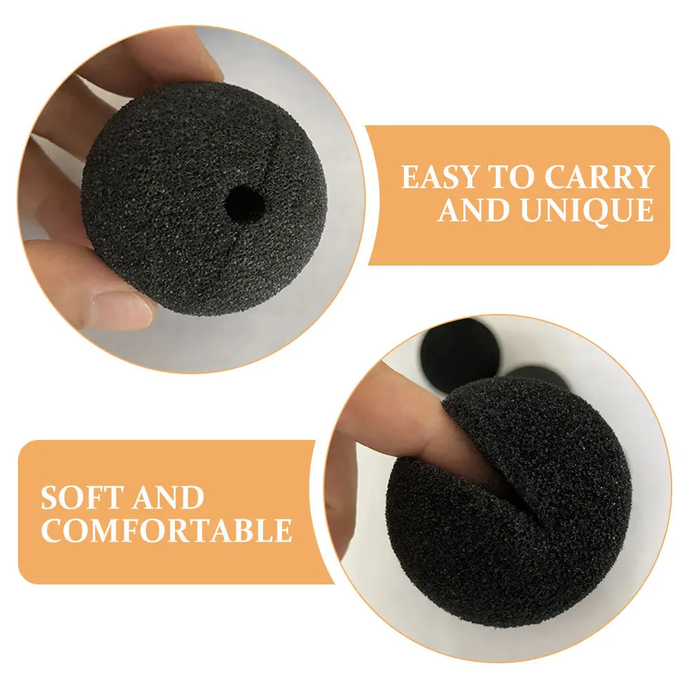 10 قطعة كرة إسفنجية سوداء صغيرة للمهرج الأنف لحفلات الهالوين وحفلات السيرك التأثيرية ملحقات دعامة قابلة للاستبدال