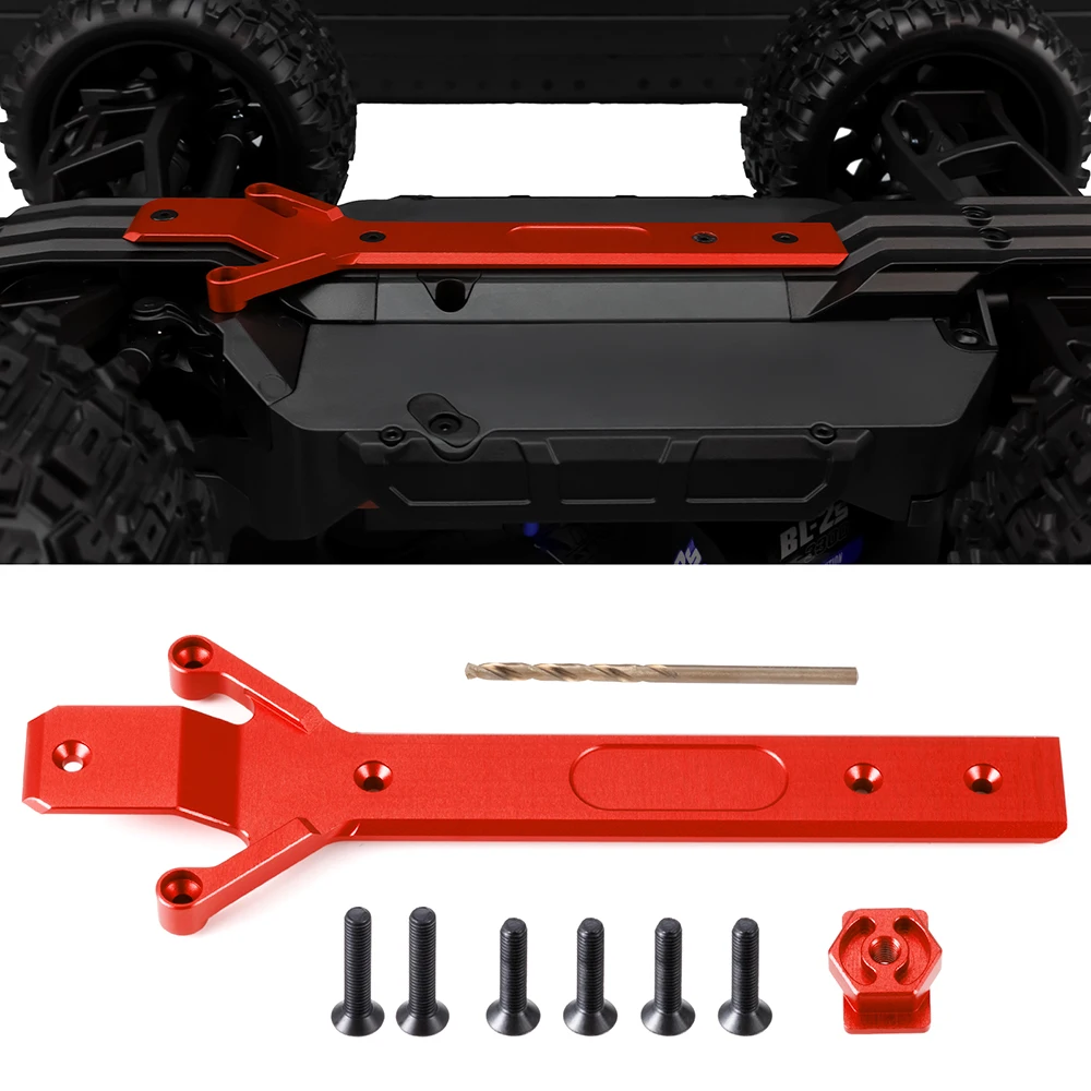 لوحة حماية هيكل من سبائك الألومنيوم من YEAHRUN لأجزاء ترقية السيارة Traxxas 1/16 Mini Maxx 2S RC #6