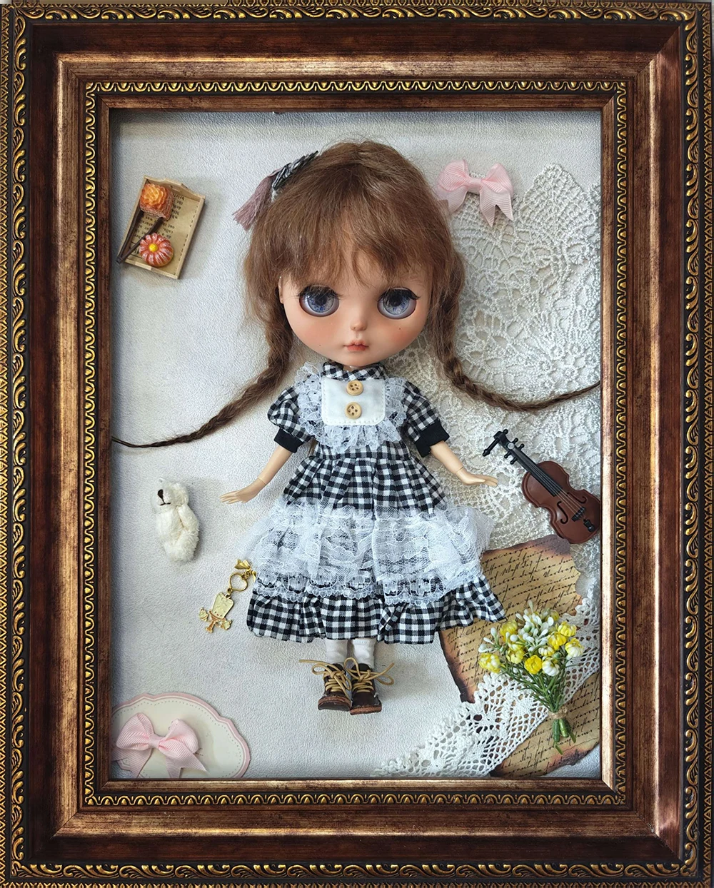

Blyth doll Clothes Lace Vintage Dress Shirt handmade Maid Set for For Ymy Licca Azones Ob22 24 27 YMY Doll Accessories