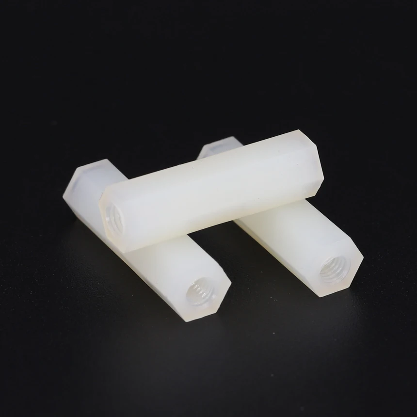 M2.5*10 M2.5x10 M2.5*12 M2.5x12 Dual Nut Nylon Female To Female PCB Hex White Plastic Hexagon Stand Off Pillar Spacer Standoff