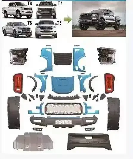 Car  Body Kit For Ford Ranger T6 T7 T8 2012-2020 To Ranger Raptor for T9 2023