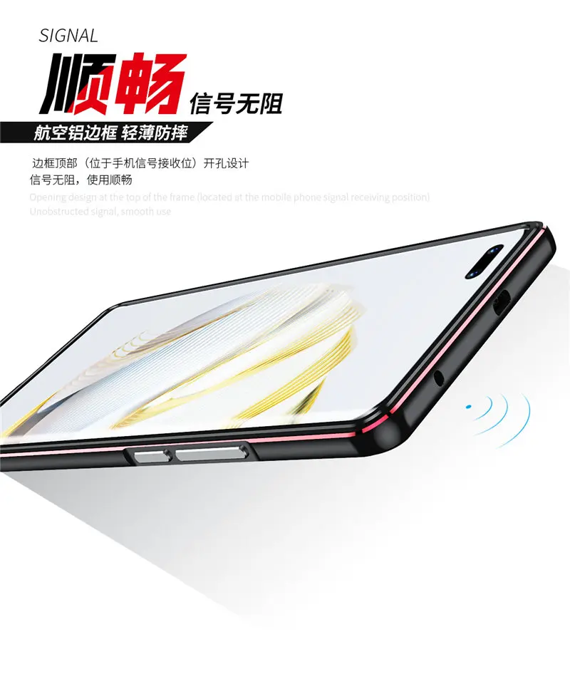 Huawei Nova 10 Nova10 NCO LX1 Bumper Ultra Thin Aluminum Metal Frame Case Cover for Huawei Nova 10 Pro GLA LX1 Shockproof Bumper