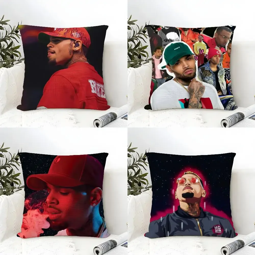 C-Chris B-Brown Breezy Bowl XX Tour Cushion Cover Eco Linen Pillow Case Double-Sided Print Breathable Durable Zipper Home Decor