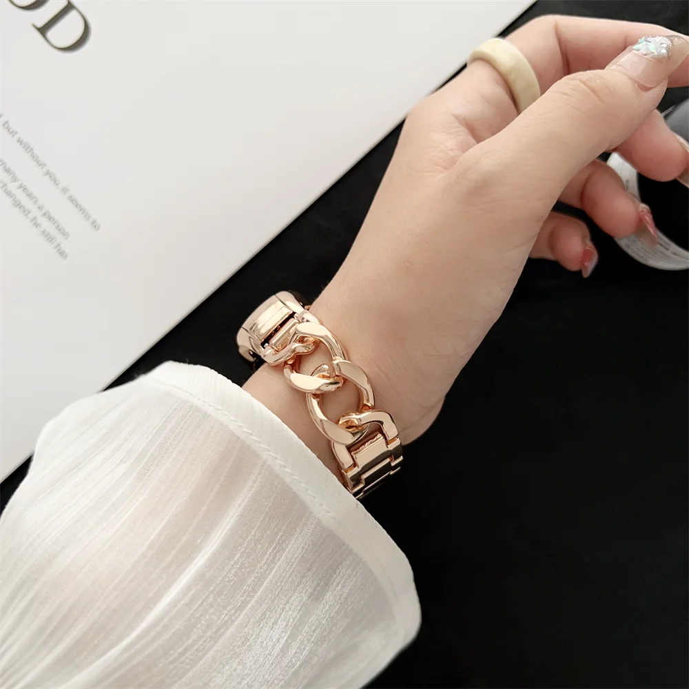 حزام معدني ل شاومي Mi الفرقة 8 7 6 5 4 3 موضة الدنيم سلسلة الفولاذ المقاوم للصدأ سوار ل Miband 5 6 4 3 استبدال معصمه