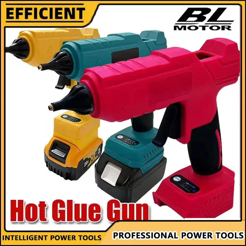 

Fit Milwaukee Electric Hot Melt Glue Gun 18V Li-ion Battery 11mm Glue Stick Hot Melt Welding Air Gun For Makita/Dewalt