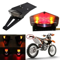 1pcs 12 V Universal Off Road Dirt Enduro Bike Motorcycle LED Rear Fender Brake Tail Lights Turn Signal Lamp Waterproof Accessory