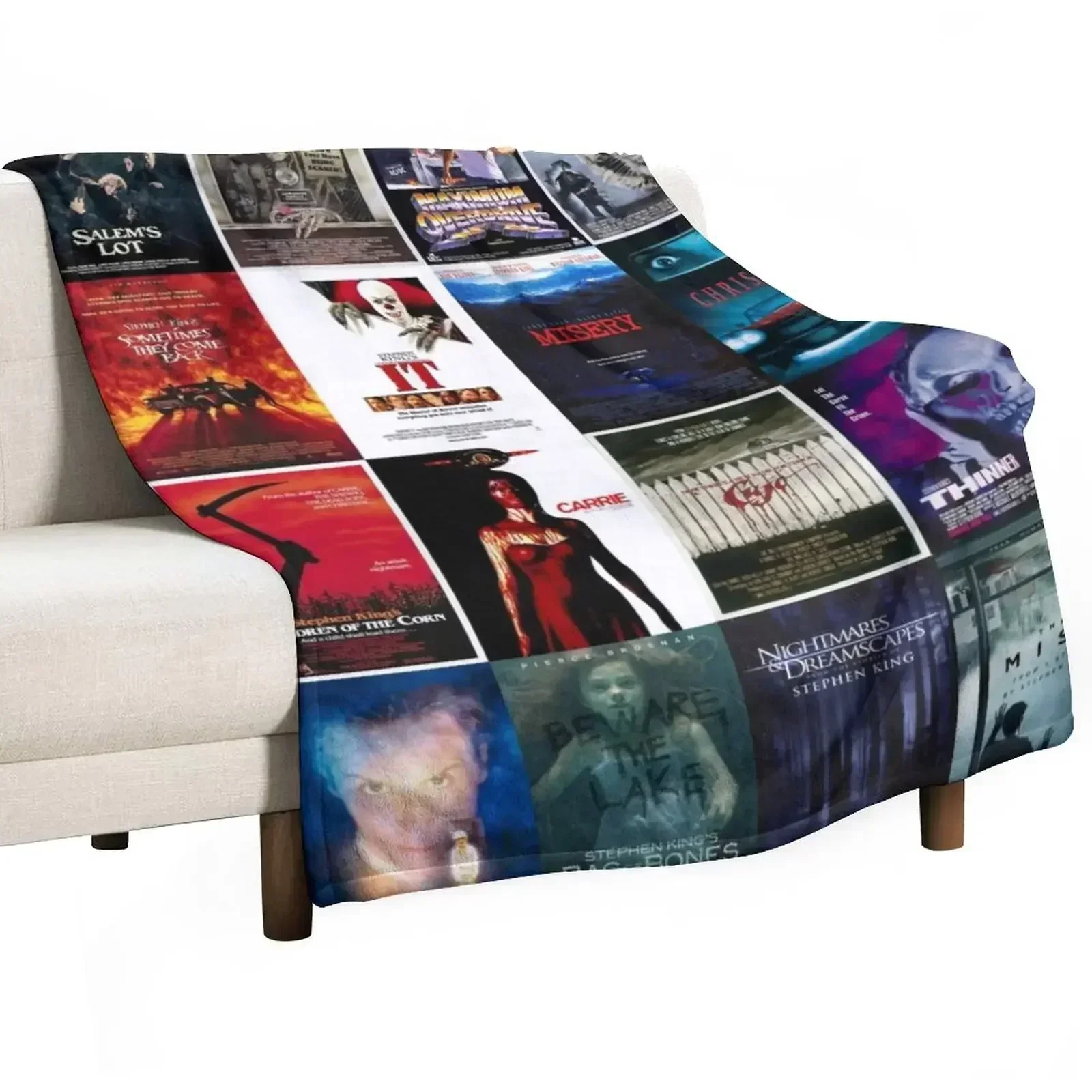 

Stephen King movie posters collection Throw Blanket Designers blankets ands Summer Beddings Blankets