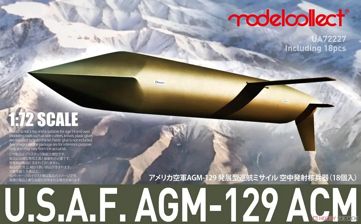 Model Collect UA72227 1/72 U.S. AGM-129 ACM Missile Set (Set of 18) Model Kit