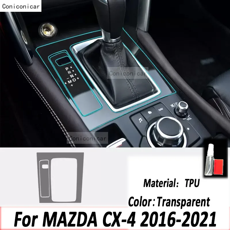 For MAZDA CX-4 CX4 2021 GearBox Panel Navigation Automotive Interior Screen Protective Film TPU Anti-Scratch Sticker Protect