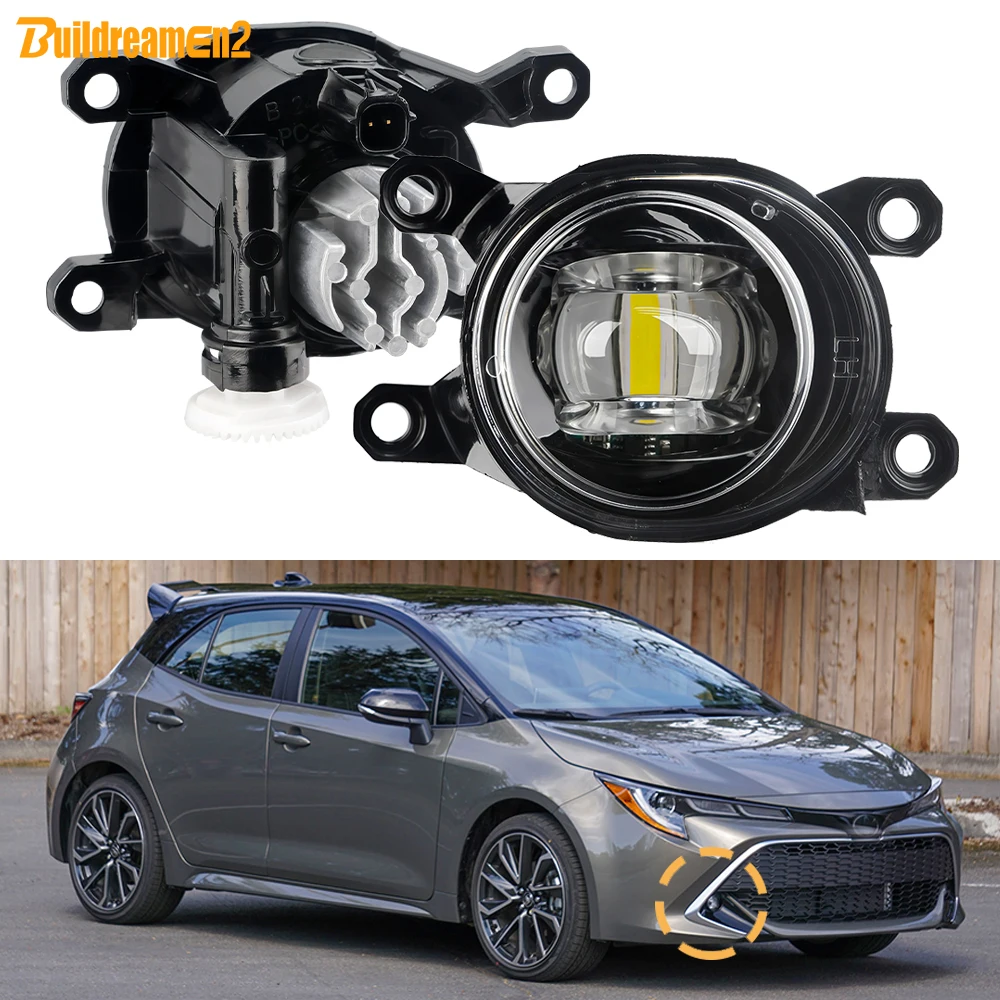 2 Pieces Car Canbus LED Fog Light DRL Daytime Running Lamp 30W For Toyota Corolla (E210) 2019-2026 (Not Fit Axio)