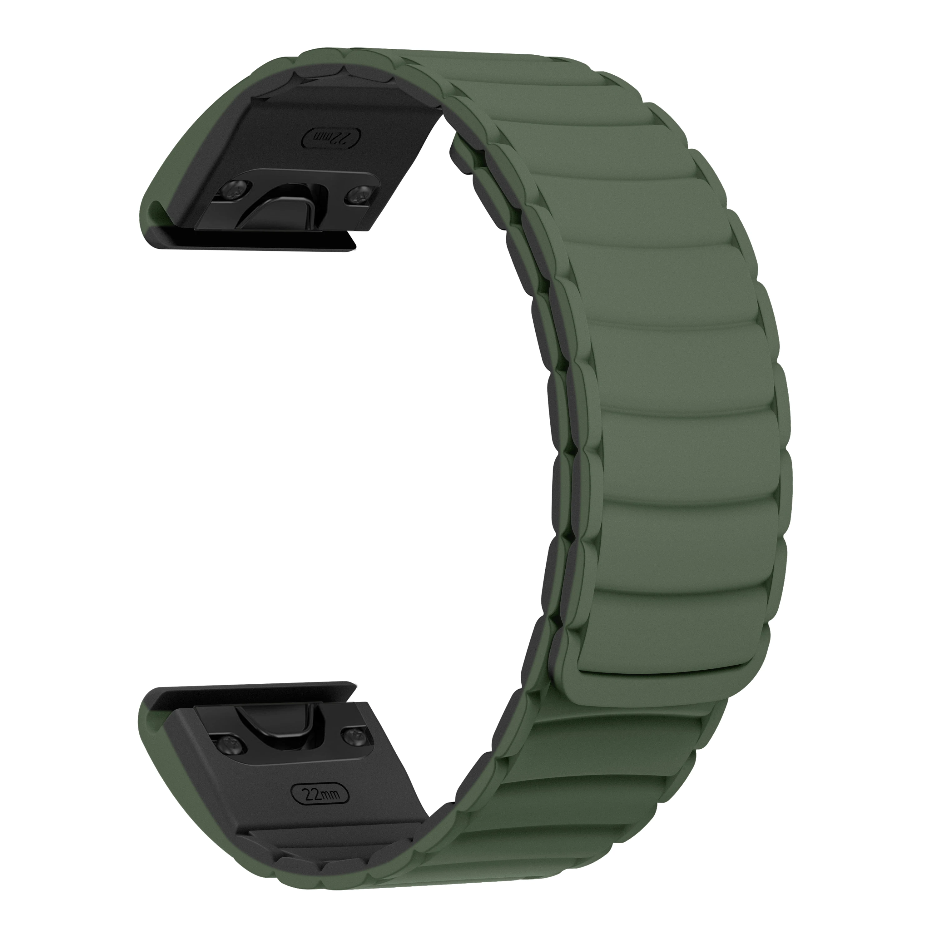 22mm 26mm Watch Band For Garmin Tactix 8 51mm 47mm/Quatix 8 Pro/Instinct 3 2X/D2 Mach 2 1/Fenix Magnetic Silicone Strap Bracelet