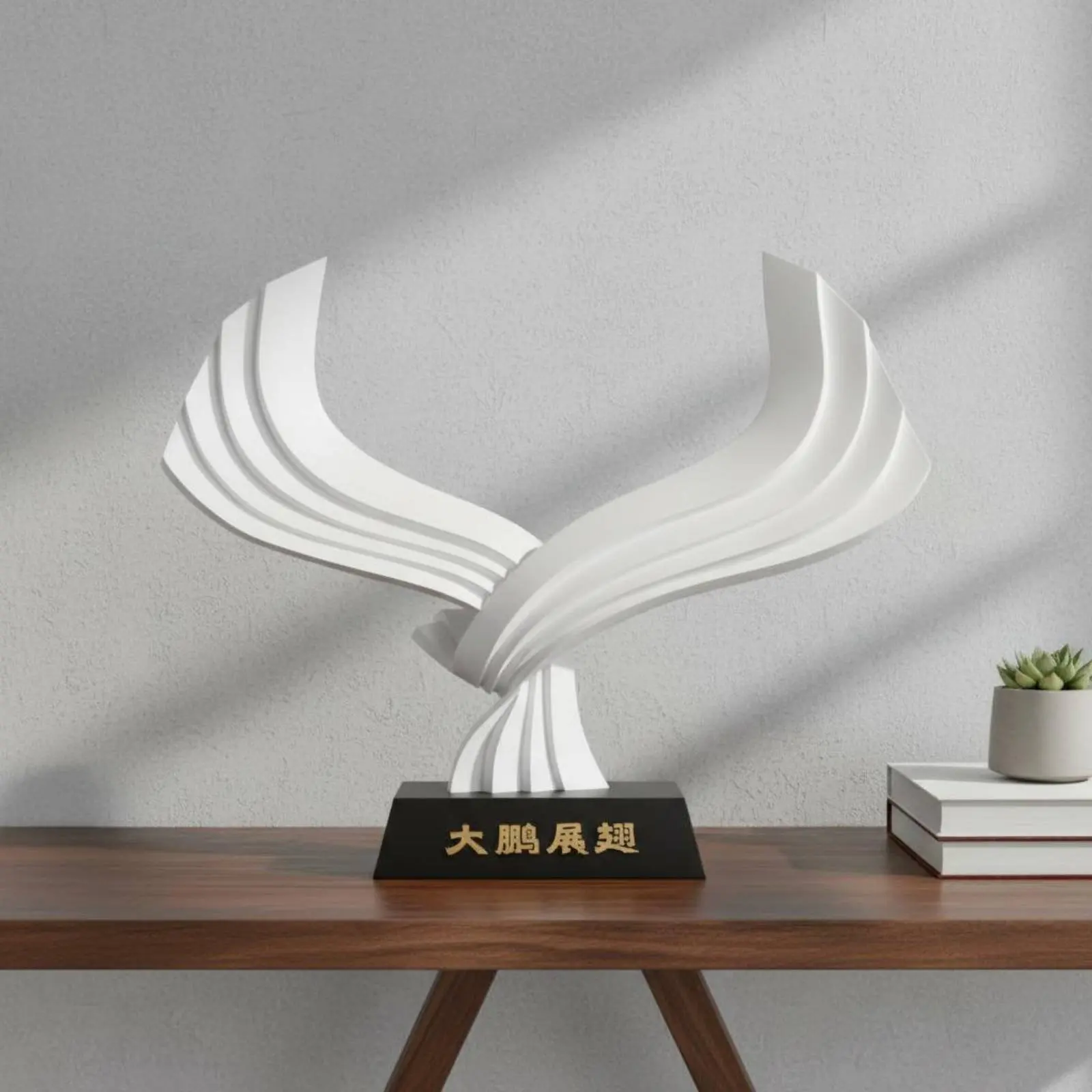 Elegante Centro de Mesa de Lujo, Decoración Versátil, Pieza de Arte Abstracto Moderno, Figura de Resina Blanca con Significado Representativo para el Hogar