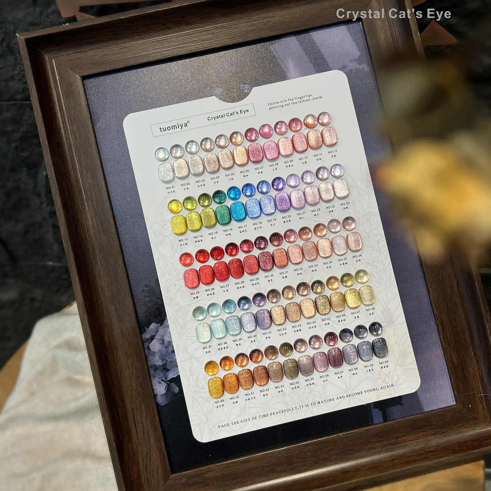 TUOMIYA 2025 جديد رائجة البيع موضة مسمار الفن كيت 60 ألوان كريستال عين القط غير سامة UV جل صالون الأظافر مجموعة بالجملة