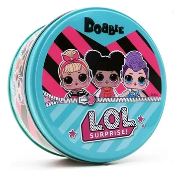 Dobble LOL 서프라이즈 카드 게임 스팟 잇 박스, Dobble 카드 게임 파티 게임, 힙한 키즈 보드 게임 
