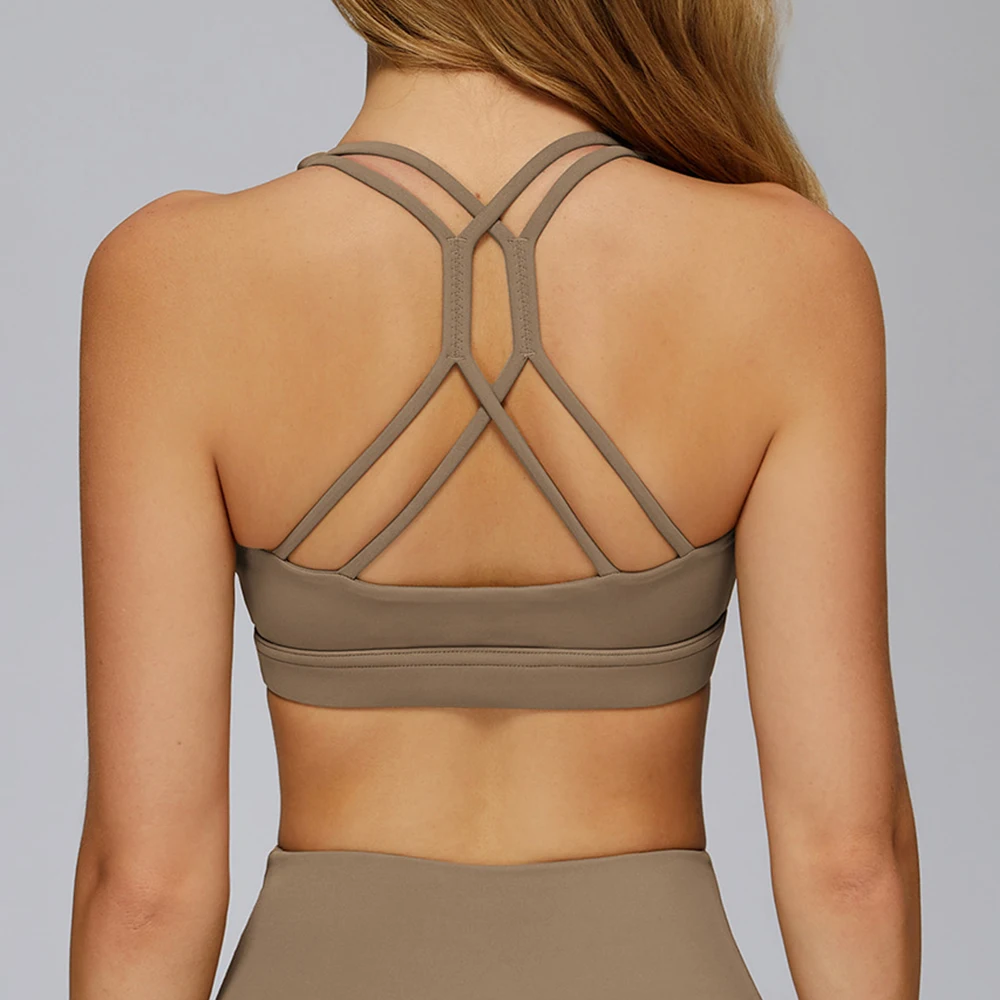 المرأة عبر الظهر اللياقة البدنية الرياضة الصدرية النايلون الأعلى المرأة الرياضة الصدرية مثير تنفس اليوغا حمالات الصدر النساء الصالة الرياضية الملابس الداخلية تجريب المحاصيل الأعلى #3