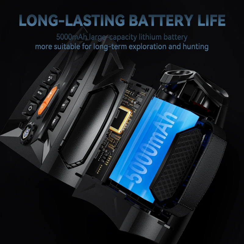 4.0 ''شاشة 4K مناظير للرؤية الليلية 10X التكبير الرقمي مع الضوء التكتيكي 5000mAh الأشعة تحت الحمراء نظارات الرؤية الليلية للتخييم