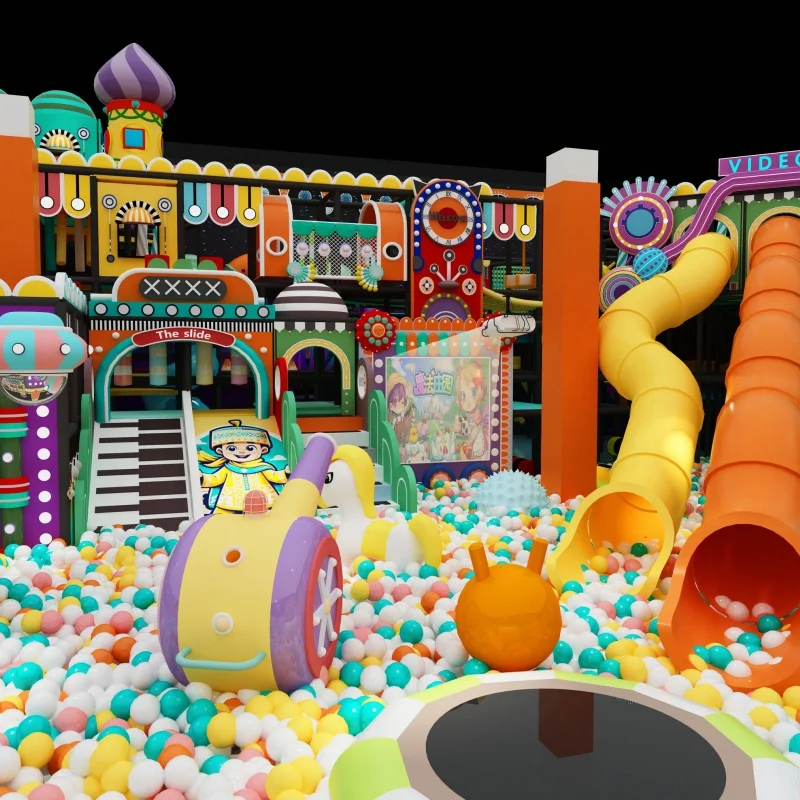 

Служба настройки One Stop. Большие детские игровые конструкции. Коммерческая игровая площадка в помещении с интерактивными зонами.