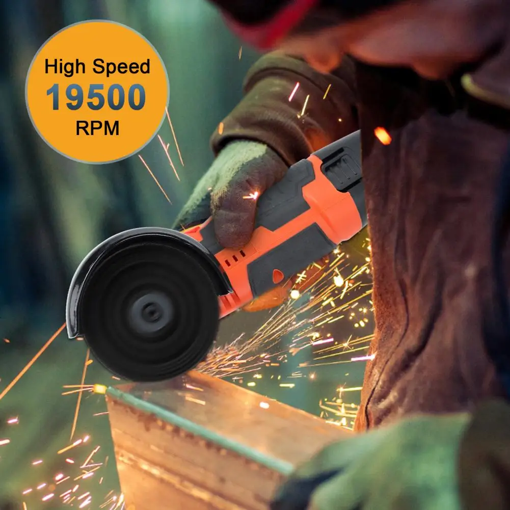 Handheld Cordless Angle Grinder, Brushless Cut Off Hand Polishing Grinding Tool, Electric Hand Grinder Power Tool