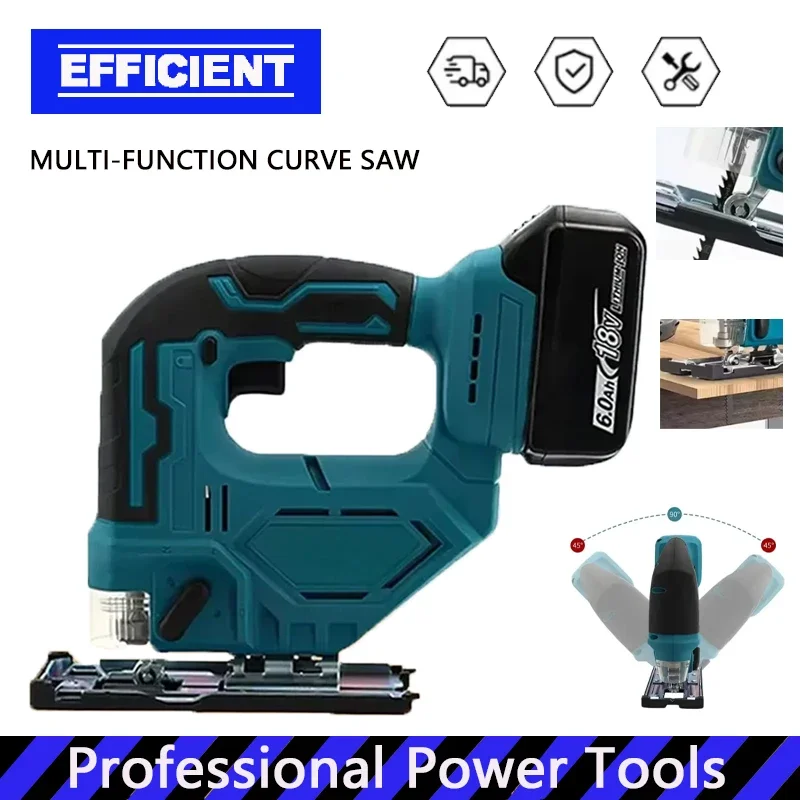 

Для аккумулятора Makita 18В DJV182Z: беспроводной портативный электрический лобзик 340 Вт с бесщеточным двигателем и пильным полотном для плотницких работ