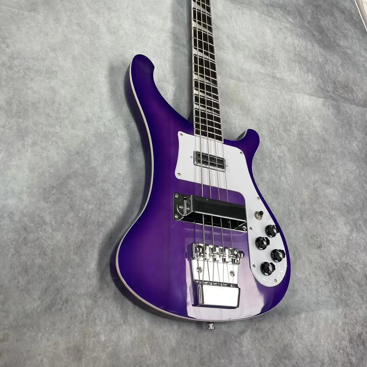 Four string Rickenbach electric bass with gradient purple body, factory real picture, can be shipped upon order, free delivery t