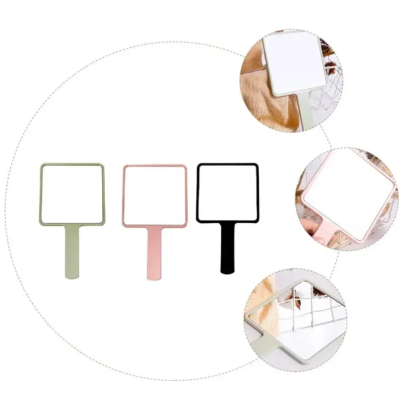 1/2/3Pcs Portable Hand Mirror Small Makeup Mirror Fashion Compact Elegant Design for Lipstick Check Makeup Application Gift