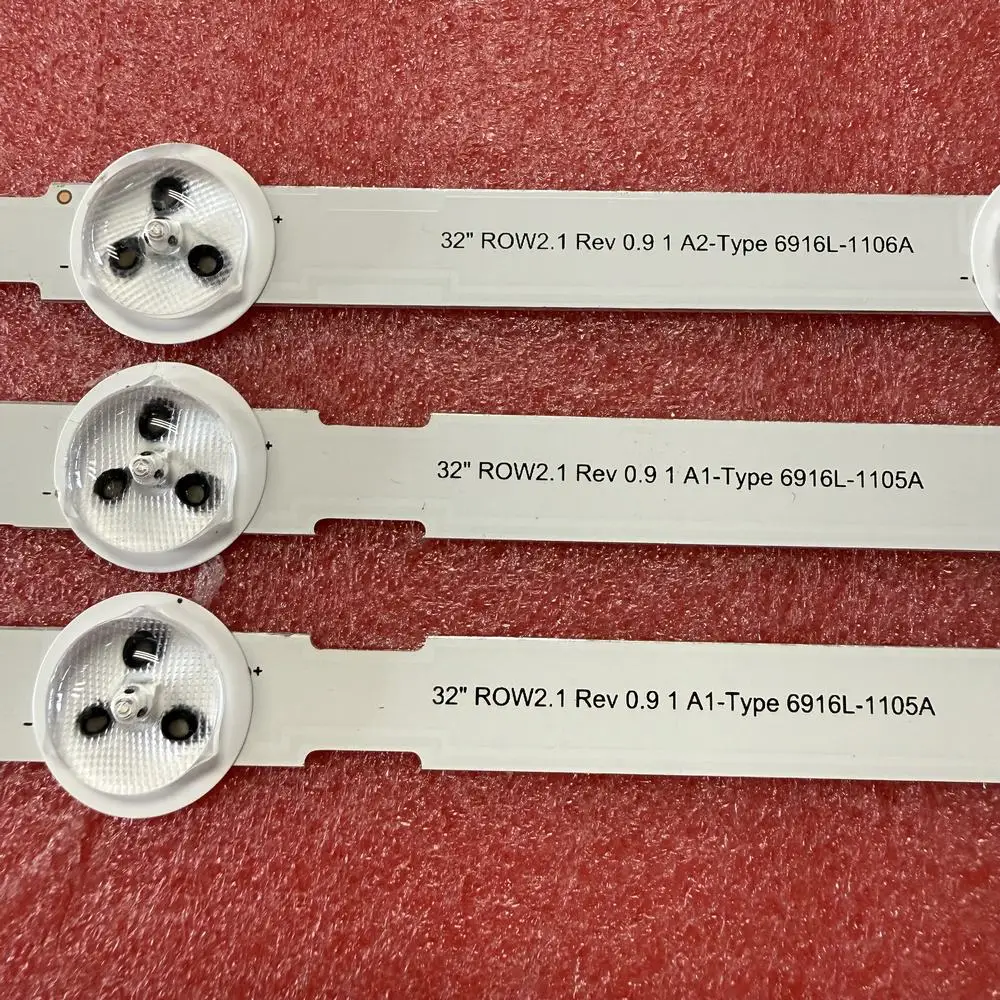 3pcs LED Backlight Strip for TV TXL32B6E TX-L32B6B 32lve434ba 6916L-1295A 1296A 6916L-1204 1205A 32LN5180 32LN570V
