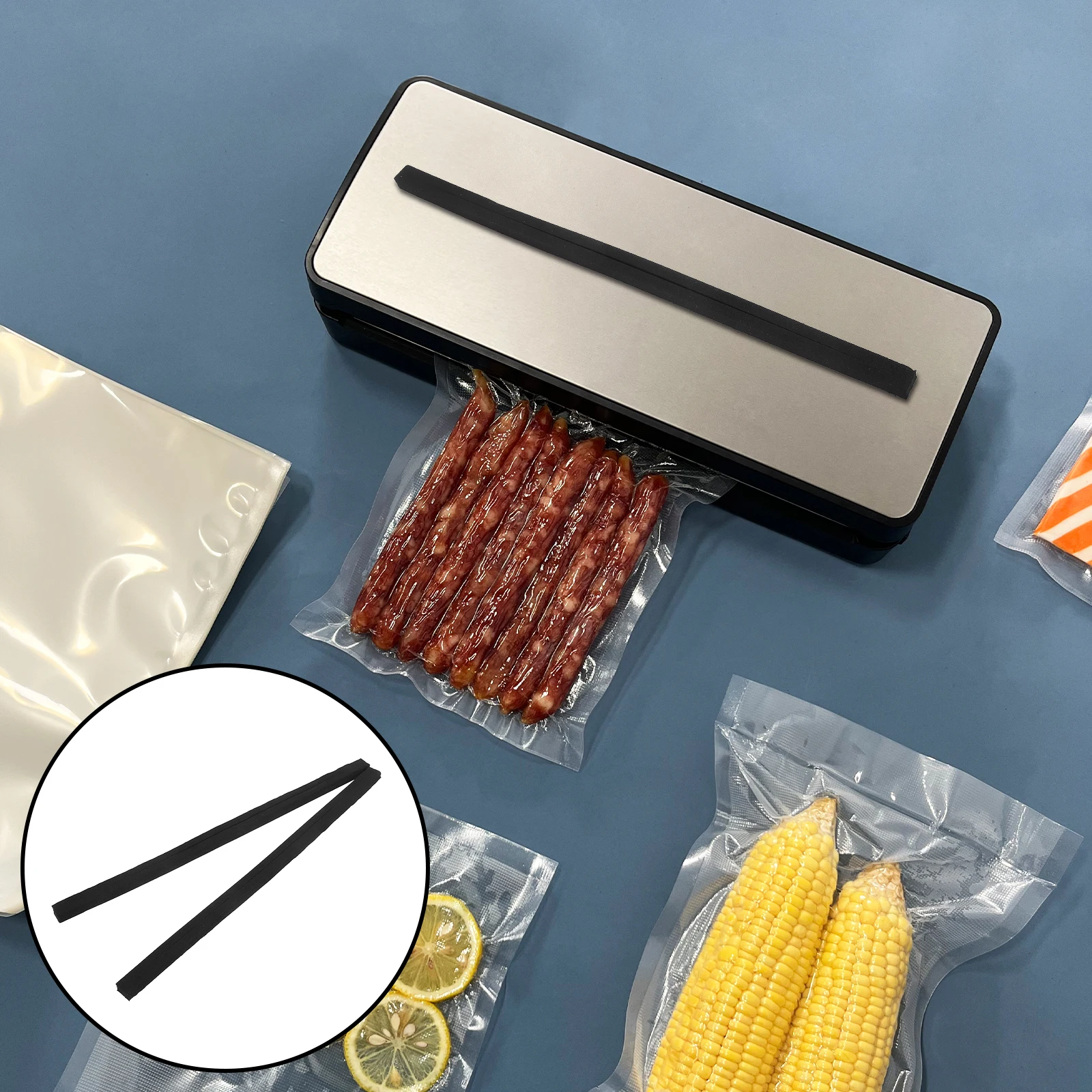 

2pcs Vacuum Sealer Replacement Gaskets For Sealing Machine Leakproof Maintenance Parts Compatible With B2 Home Commercial Use