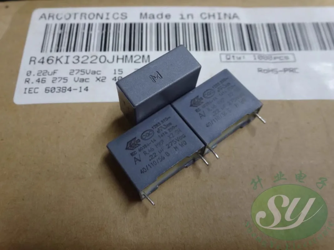 20 قطعة AV R46 0.22 فائق التوهج/275VAC 220nf u22 224 جديد 15 مللي متر فيلم مكثف R46KI3220JHM2M