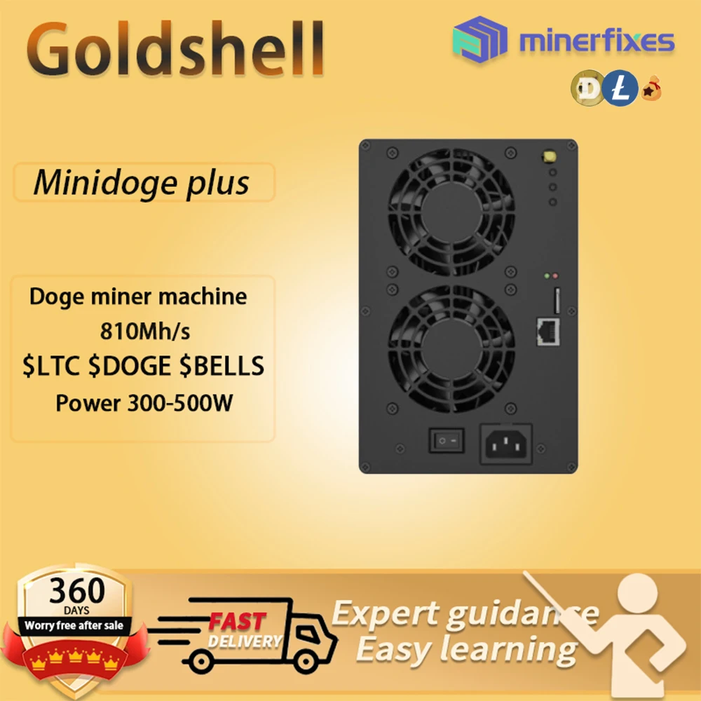 

New Goldshell Mini DOGE III Plus LTC&Doge Miner 810MH/S 500W Dogecoin Miner LTC Miner Mini doge 3 Plus Litecoin Miner Home box