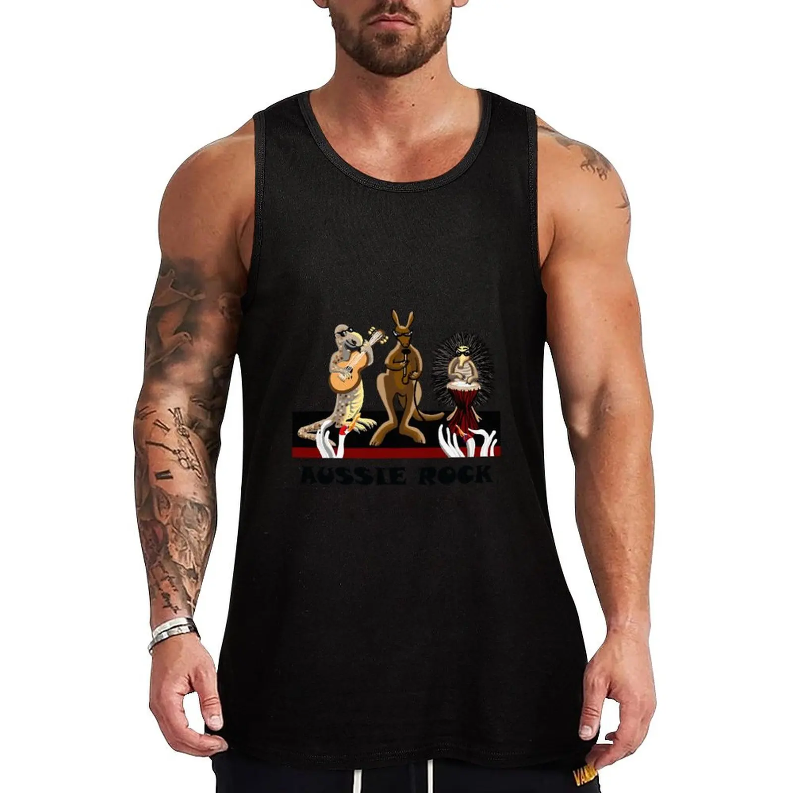 

Aussie Rock Tank Top clothing men Bodybuilding clothing man summer clothes for men