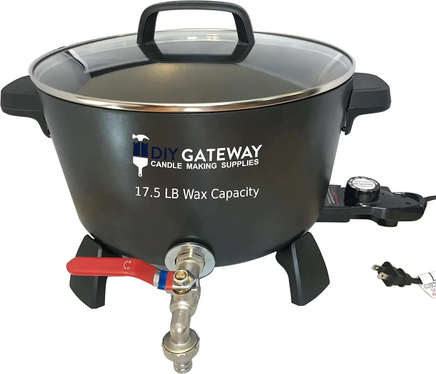 Melter for Candle Making: Extra Large 17.5 LB Wax Capacity Electric Wax Melting Pot Machine with Quick-Pour Spout & Free Ebook