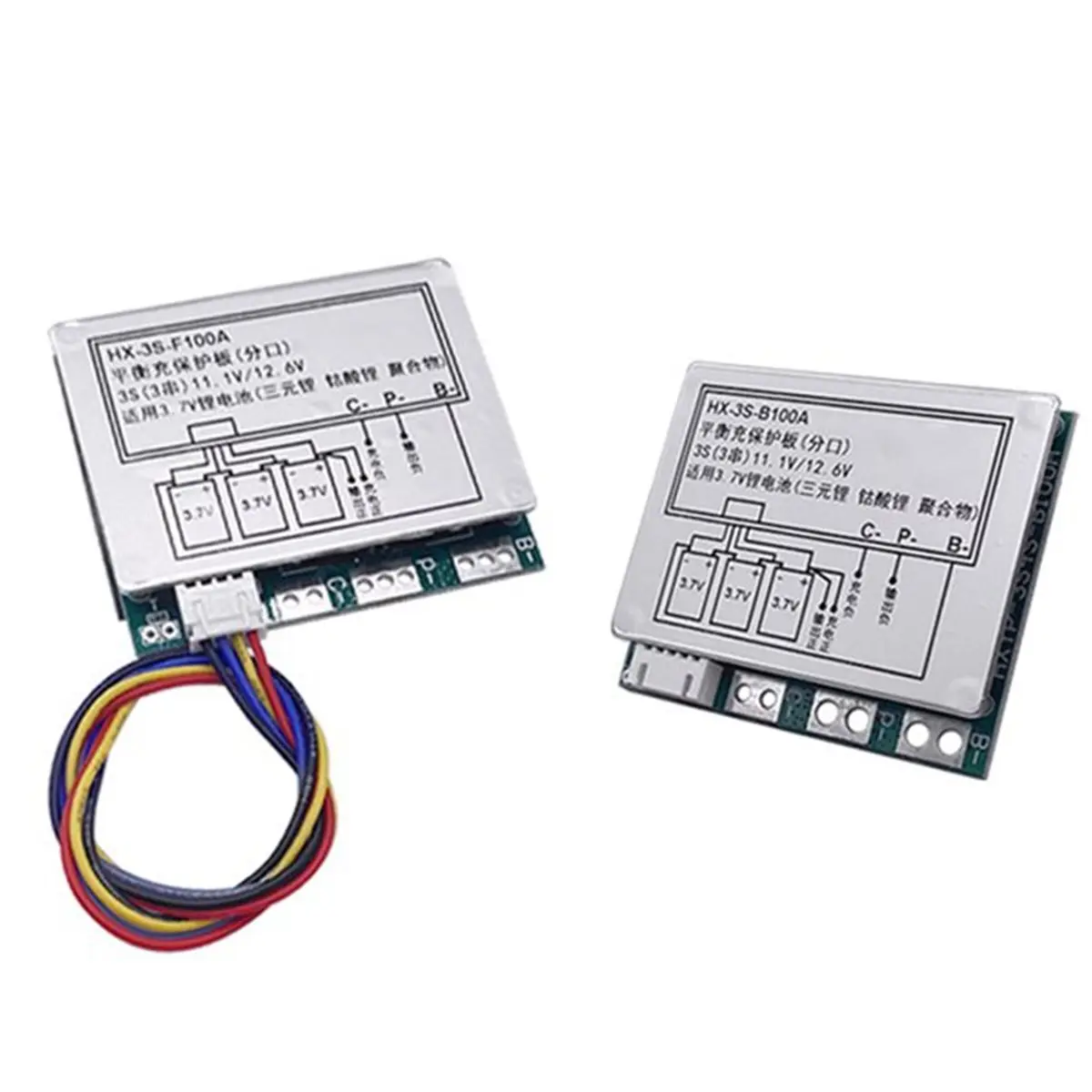 T19C 3S 12.6V 100A Li-Ion Lithium Battery Protection Board Module 3 Cells 11.1V Polymer PCB BMS Balance Function Charge