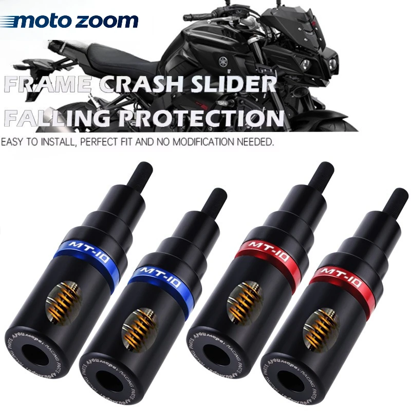 

Защита двигателя и рамы мотоцикла Yamaha MT-10 MT10SP 2015-2025: Слайдеры-амортизаторы с пружинным буфером для защиты кузова