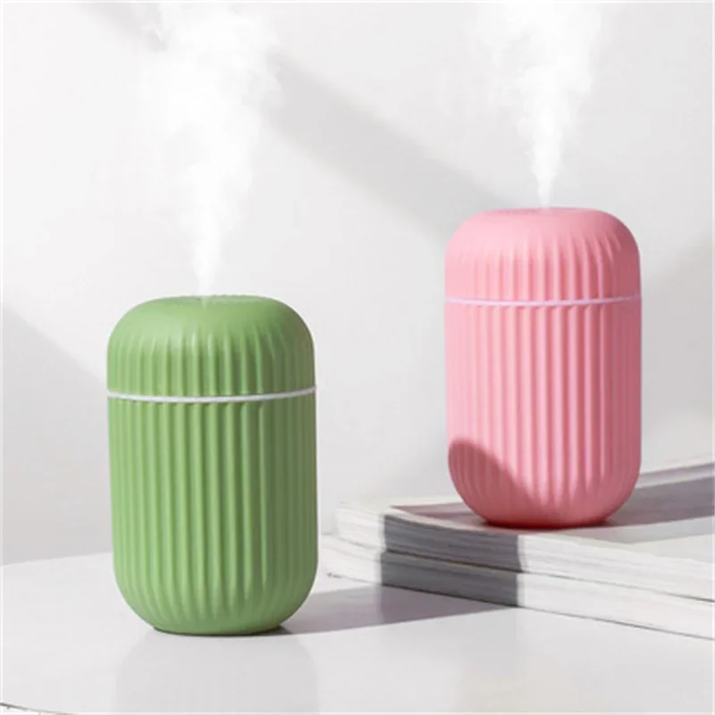 Air Humidifier USB Rechargeable LED Night Light Car Home Low Noise Air Purifier Humidifier Mist Maker Optional Romantic Light