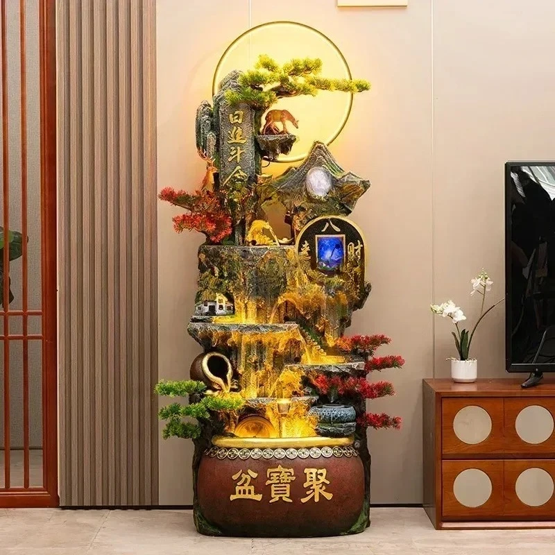 v2 Living Room Flowing Water Ornament Circulating Water Opening Fake Mountain Office Fish Tank Fountain Landscape  home decor