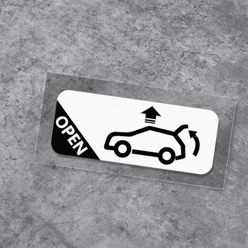 

Наклейка-предупреждение для электромобилей, водонепроницаемая, аксессуар для автомобиля, персонализированная, для автоматического открывания багажника, с функцией напоминания