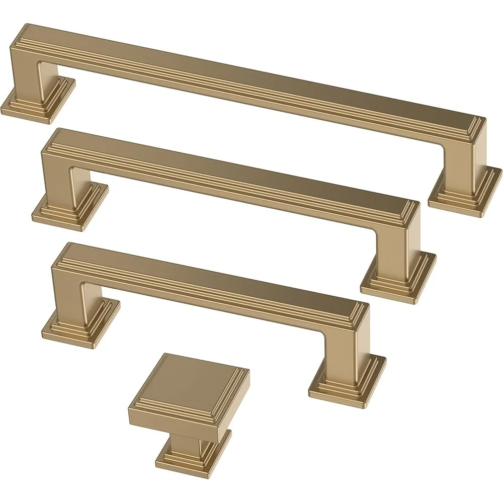 クラシック 10 パックキャビネットノブシャンパンブロンズ耐久性のある金属ハンドルドレッサーキッチン引き出しバスルーム簡単なインストール