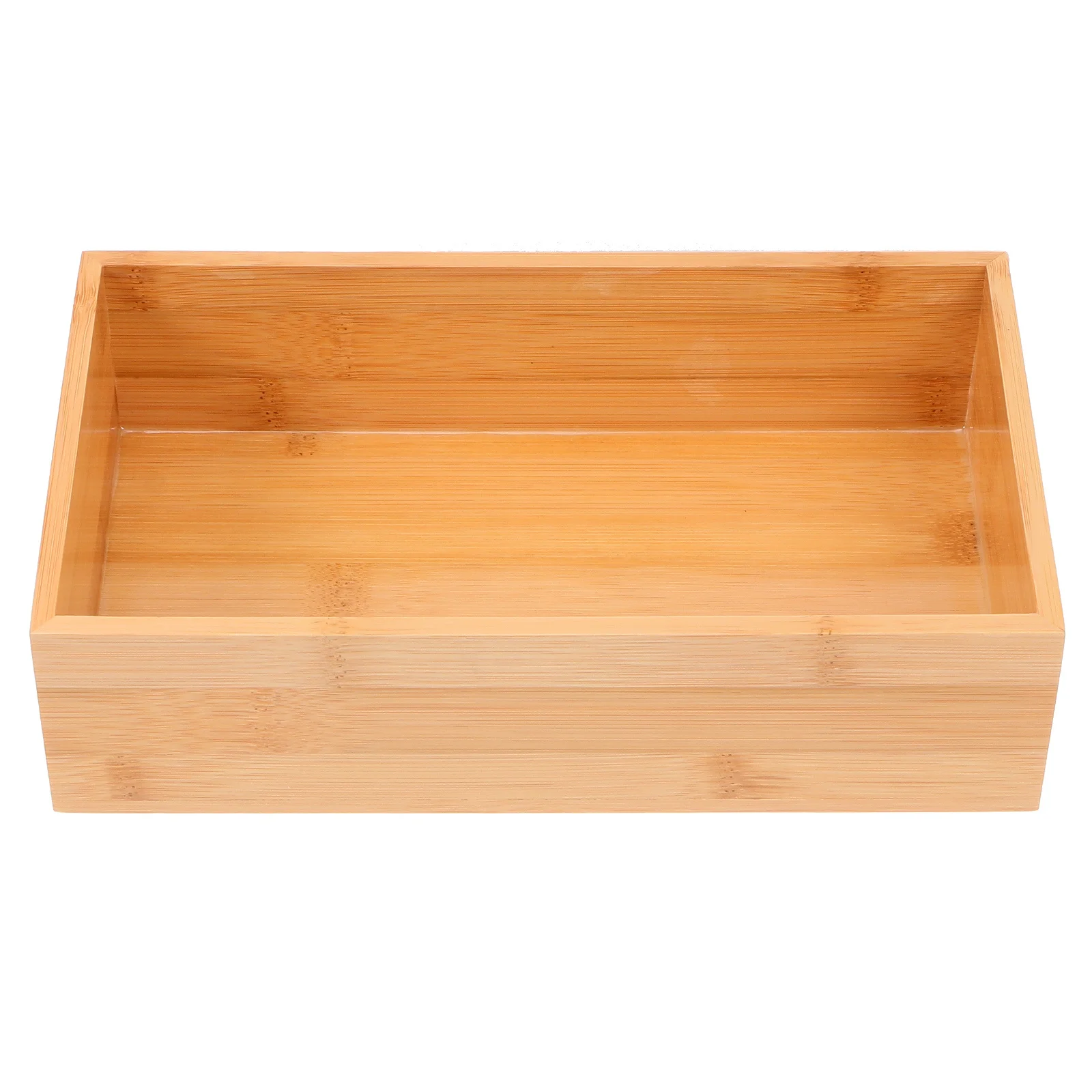 

Bamboo Wood Storage Box Khaki No Lid Desktop Organizer For Home Office Decoration Sundries Container Room Decoration
