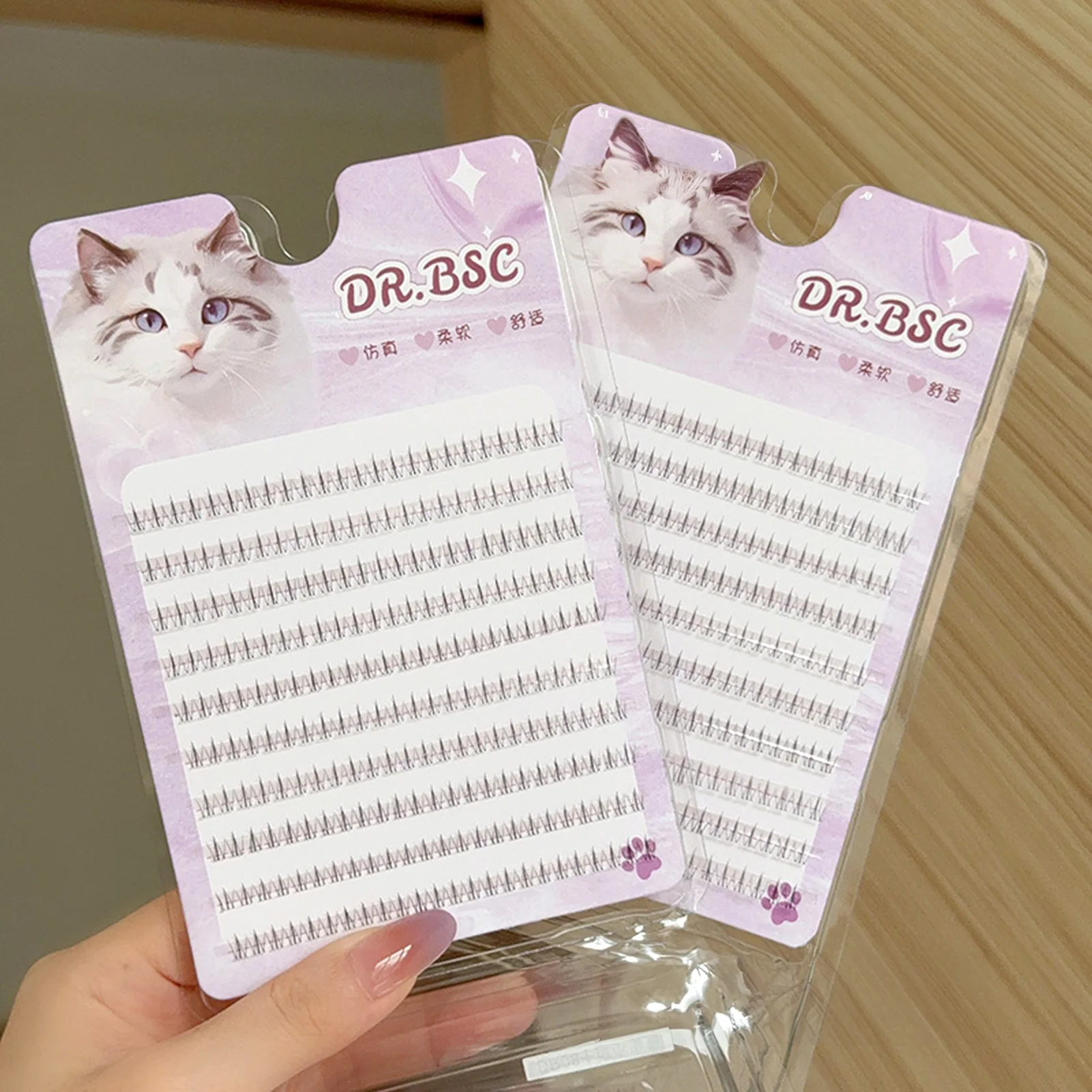 Pestañas postizas con parte inferior de banda fina, grupos de extensiones de pestañas DIY, grupos individuales naturales, suministros de pestañas inferiores, maquillaje